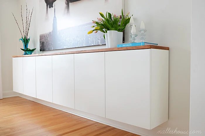 handmade floating sideboard