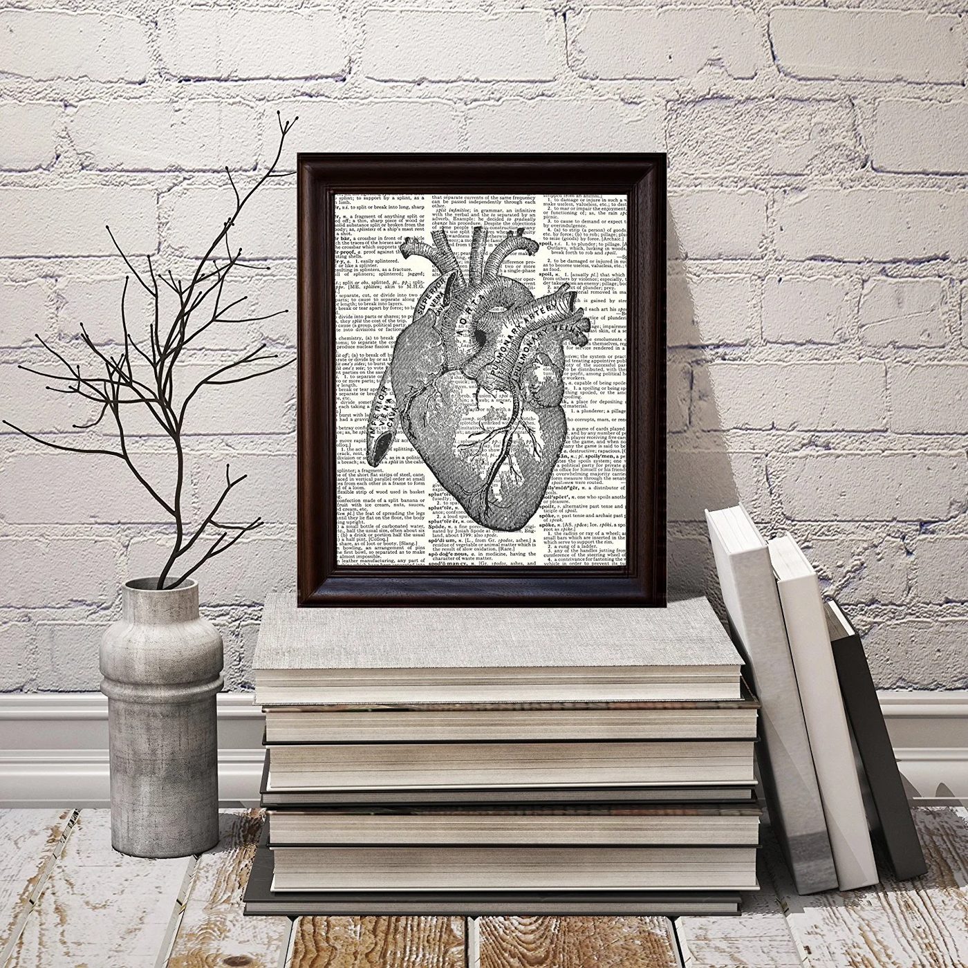 Non Traditional Valentine's Day Art Print, Anatomical Heart