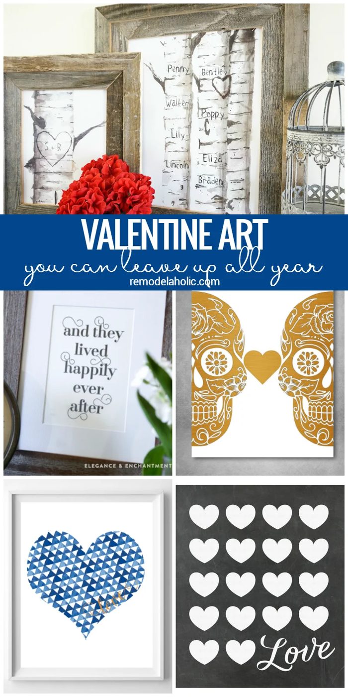 Printable Love Wall Art options: Decorate for the day of love and every day with these non-traditional Valentine's Day art prints that you can leave up all year long. #Bekob