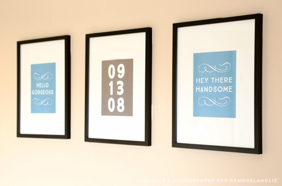 Free Printable His and Hers Art Prints Hey There Handsome & Hello vivid