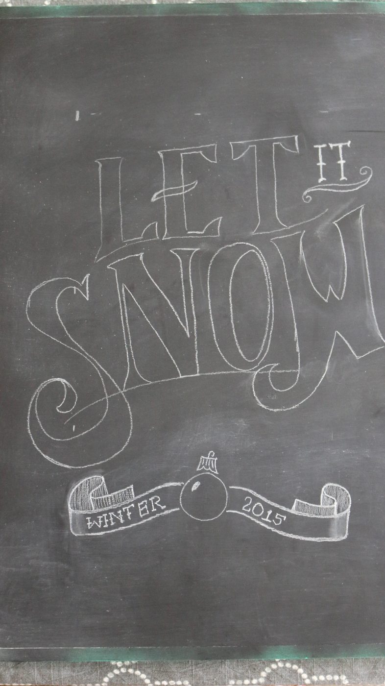How to make a framed Chalkboard - draw the design