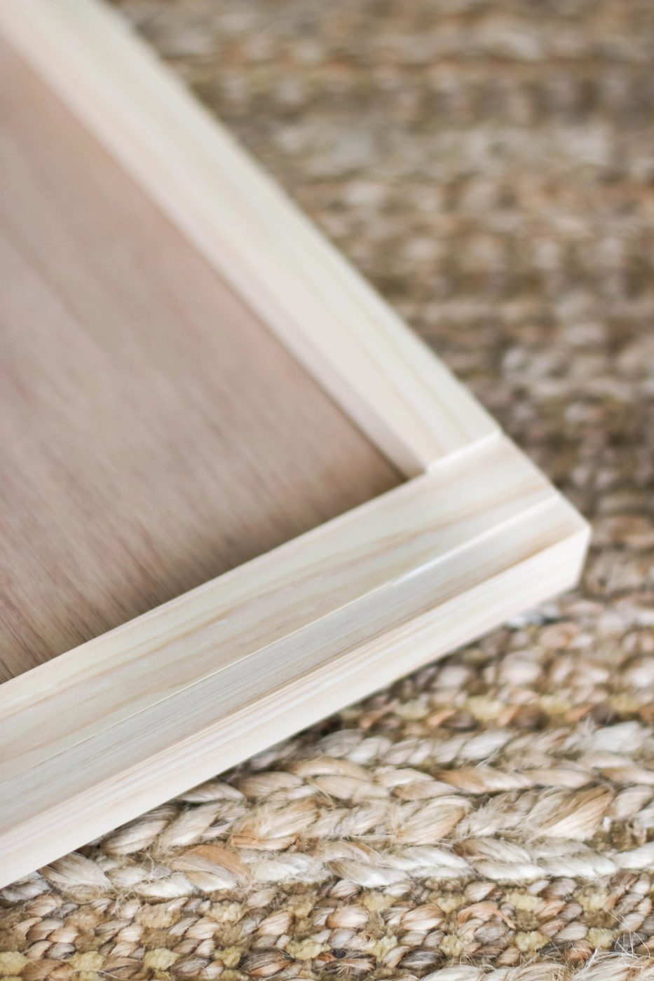 How to make a framed Chalkboard - attach frame with glue and nails