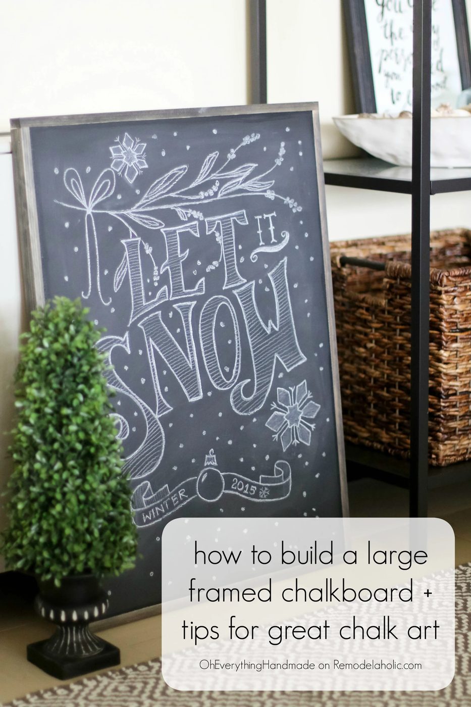 framed chalkboard handmade walkthrough plus tips for writing on a chalkboard @Bekob