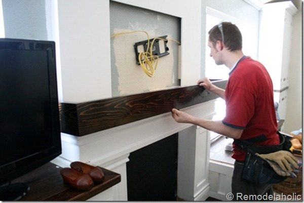 faux firepace mantel
