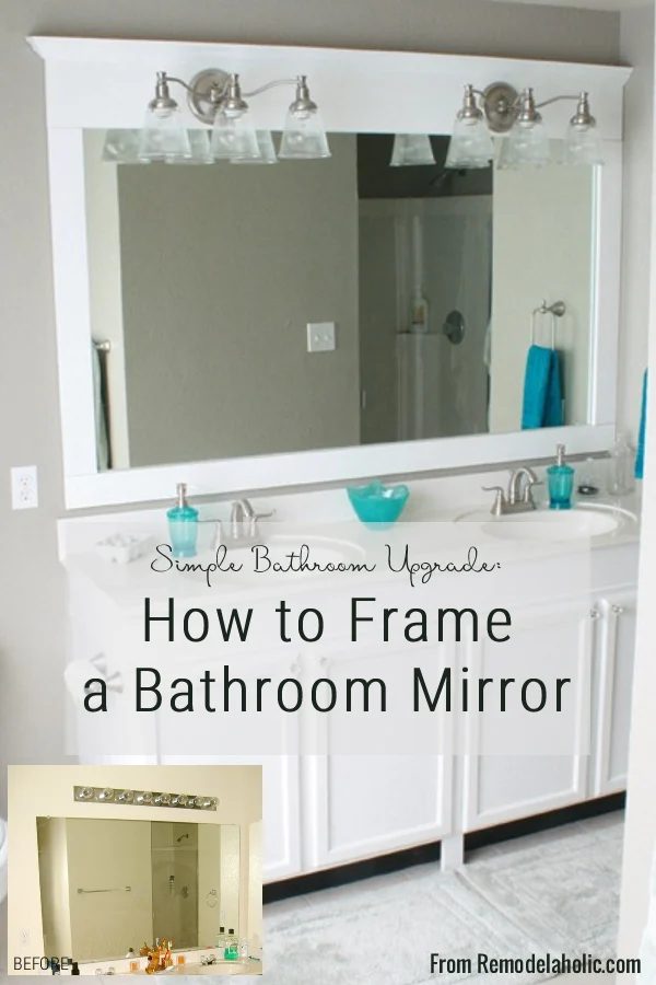Framing a large bathroom mirror, Handmade walkthrough, How To Add A Frame To A Bathroom Mirror, @Bekob