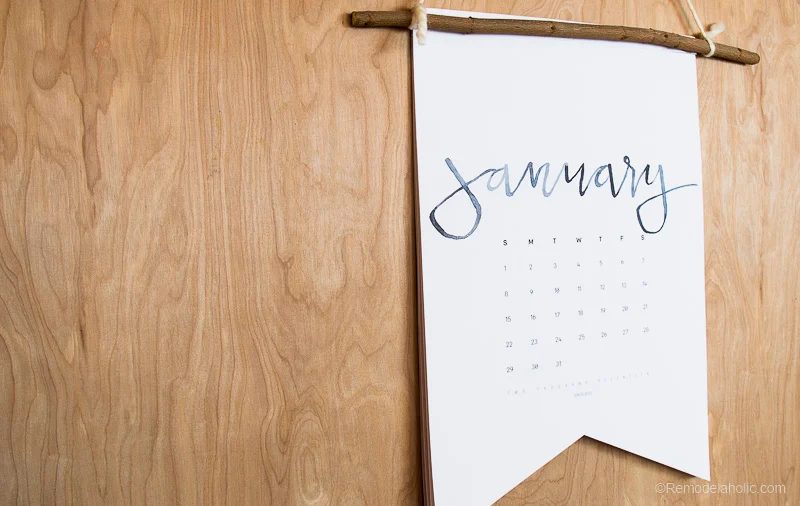 Hand-lettered Calendar Ready-to-print