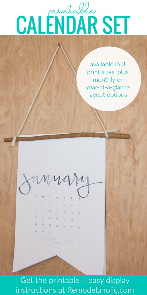 Printable Calendar Set For A low-cost And straightforward Boutique Style Calendar #Bekob