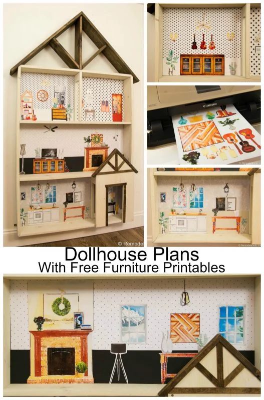 Dollhouse Pland With Free Furniture Printables 527x800