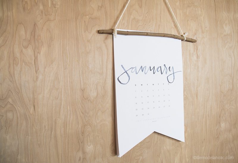 Get this free 2017 calendar printable in 3 sizes, plus an straightforward walkthrough to make it into a boutique-style hanging pennant calendar for an straightforward and inexpensi