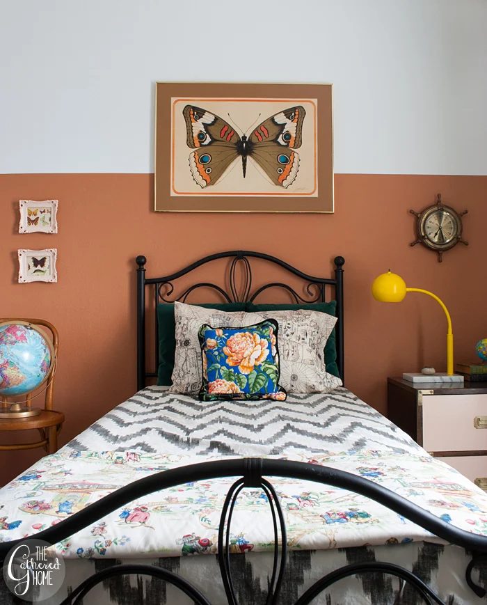 Nautical Naturalist Bedroom Makeover via The Gathered Home