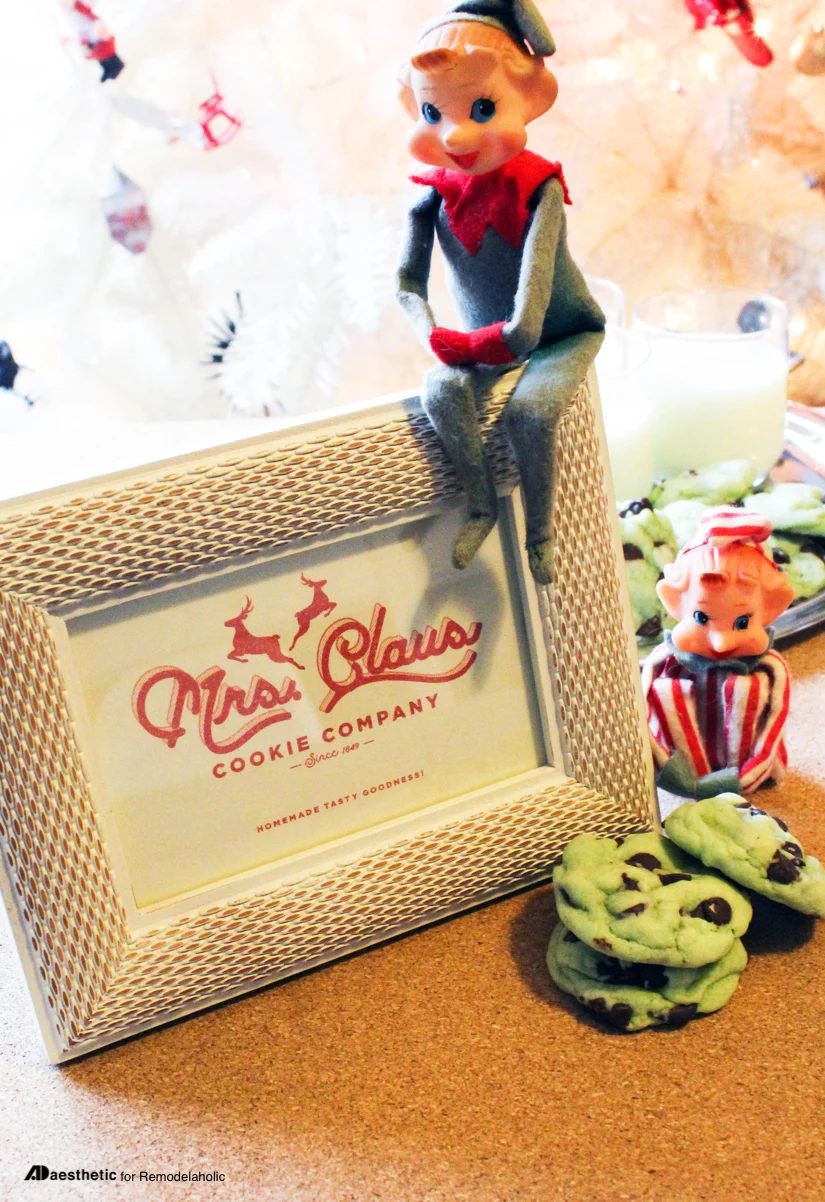 straightforward Christmas Printable Treat Label or Decor | Mrs. Claus Cookie Company