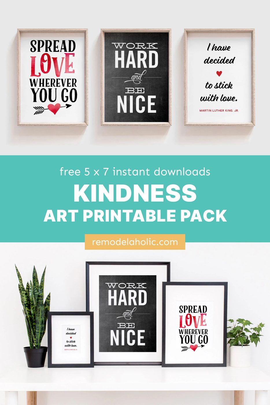 Free Kindness Art Printable Pack Sampler For Valentines Day Bekob