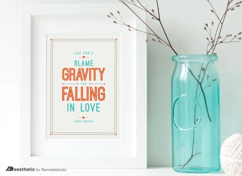 Printable Graphic You Can't Blame Gravity For Falling In Love AD Aesthetic For Bekob Horizontal