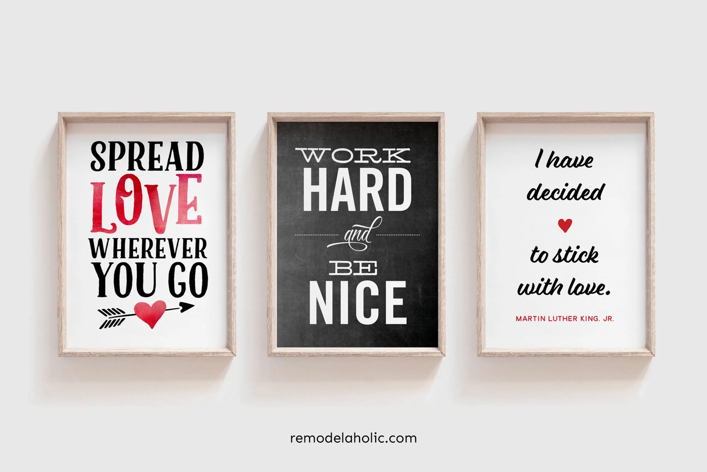 Kindness Art Printable Gallery Wall Pack Sampler Valentines Day Bekob