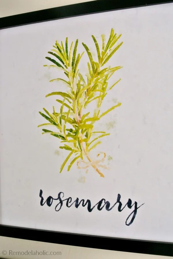 Free Rosemary Kitchen Herb Printable Set Of 4 Watercolor Herb Art Prints Digital Download #Bekob