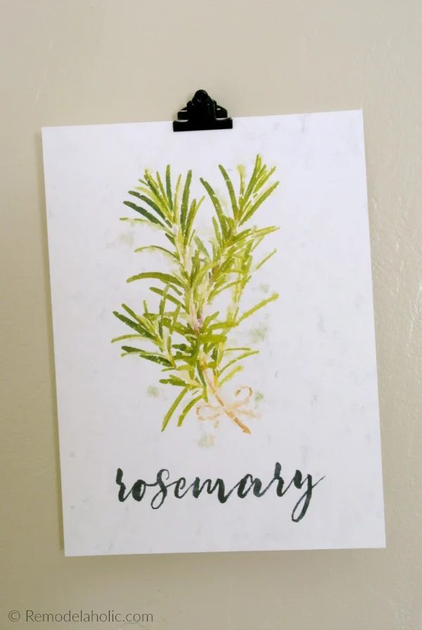 Free Printable Watercolor Herb Kitchen Art Set Digital Download #Bekob