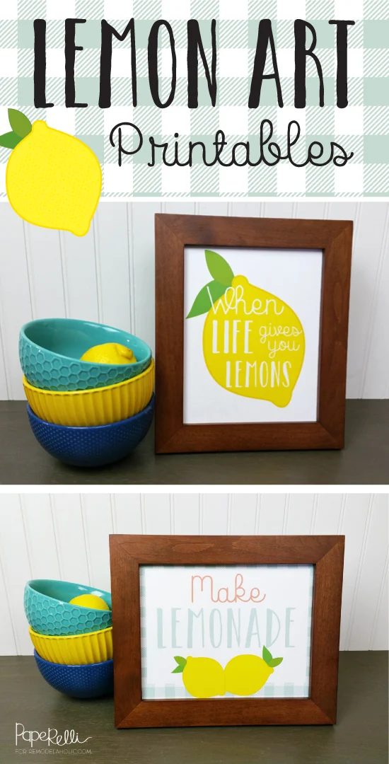 Give someone's day a little bit of sunshine with this cute yellow (free) lemon printable. Just frame and display or give as a gift!