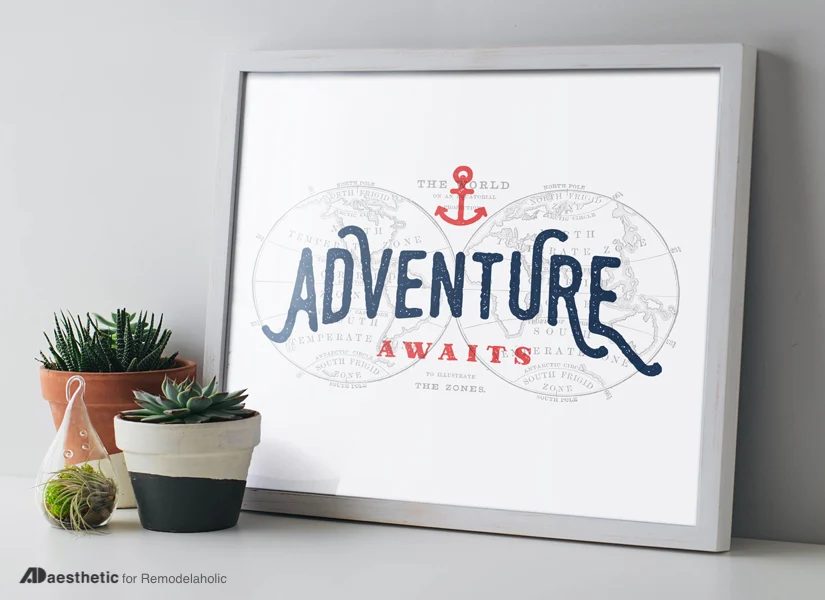 Free Map-Inspired Ready-to-print: Adventure Awaits