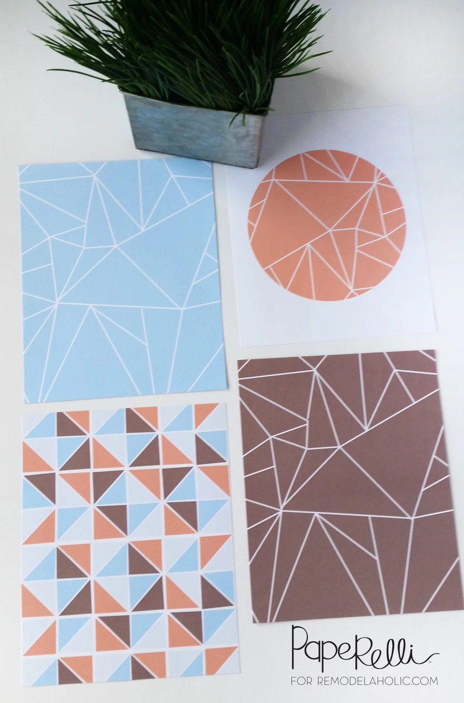 Modern Geometric Art Print by Paperelli @Bekob