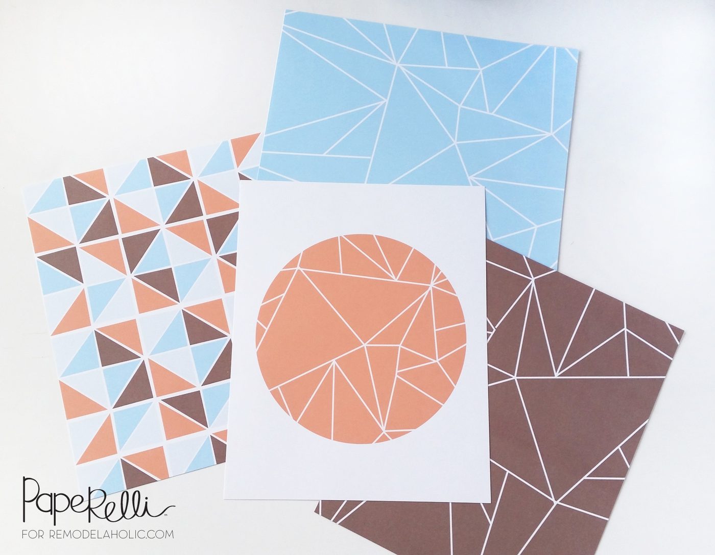 Modern Geometric Art Print by Paperelli @Bekob