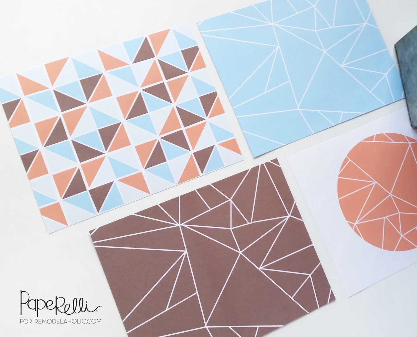Modern Geometric Art Print by Paperelli @Bekob