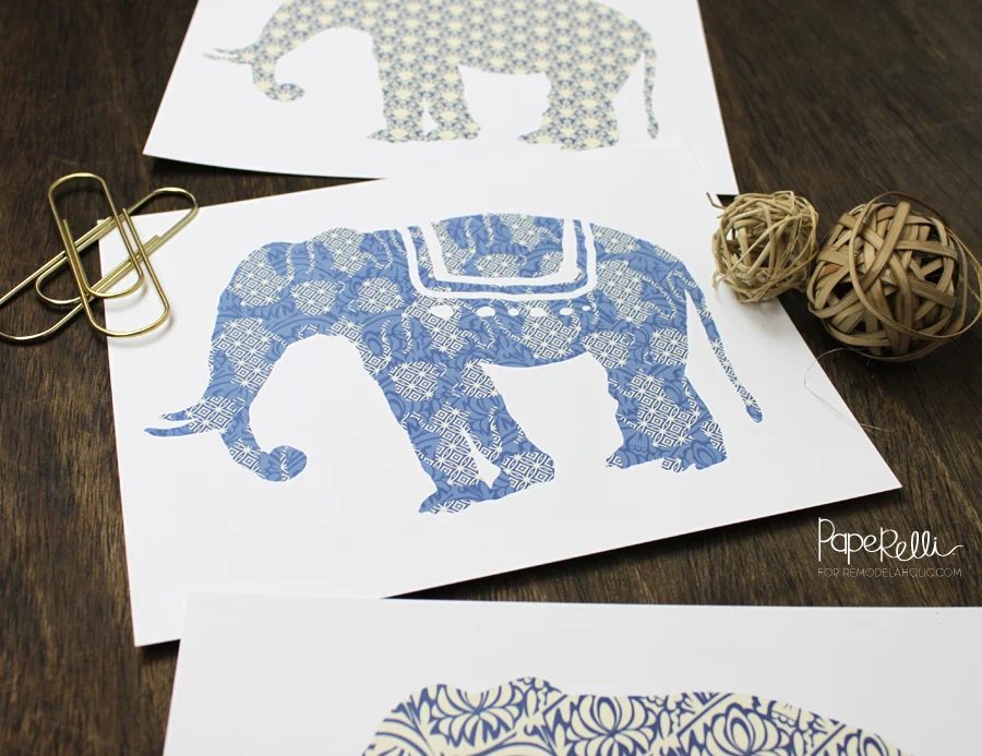 Elephant Art Prints | designed by Paperelli for Bekob.com