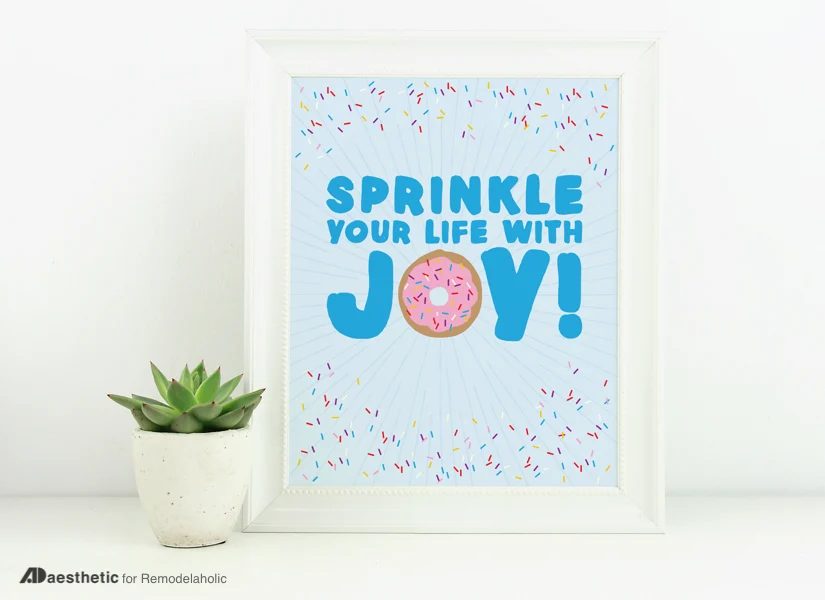 Free Donut Ready-to-print: Sprinkle Your Life With Joy