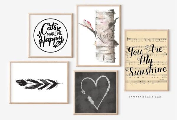 Ready-to-print Black and White Art for Gallery Walls