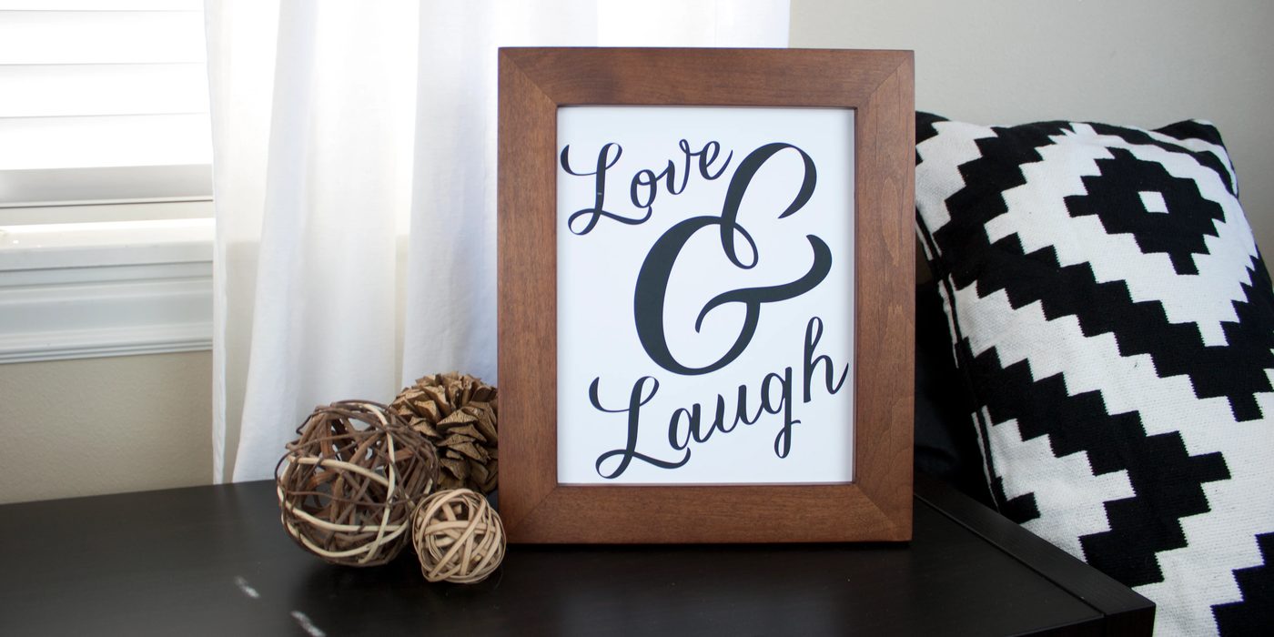 Love & Laugh Black and White Art Ready-to-print