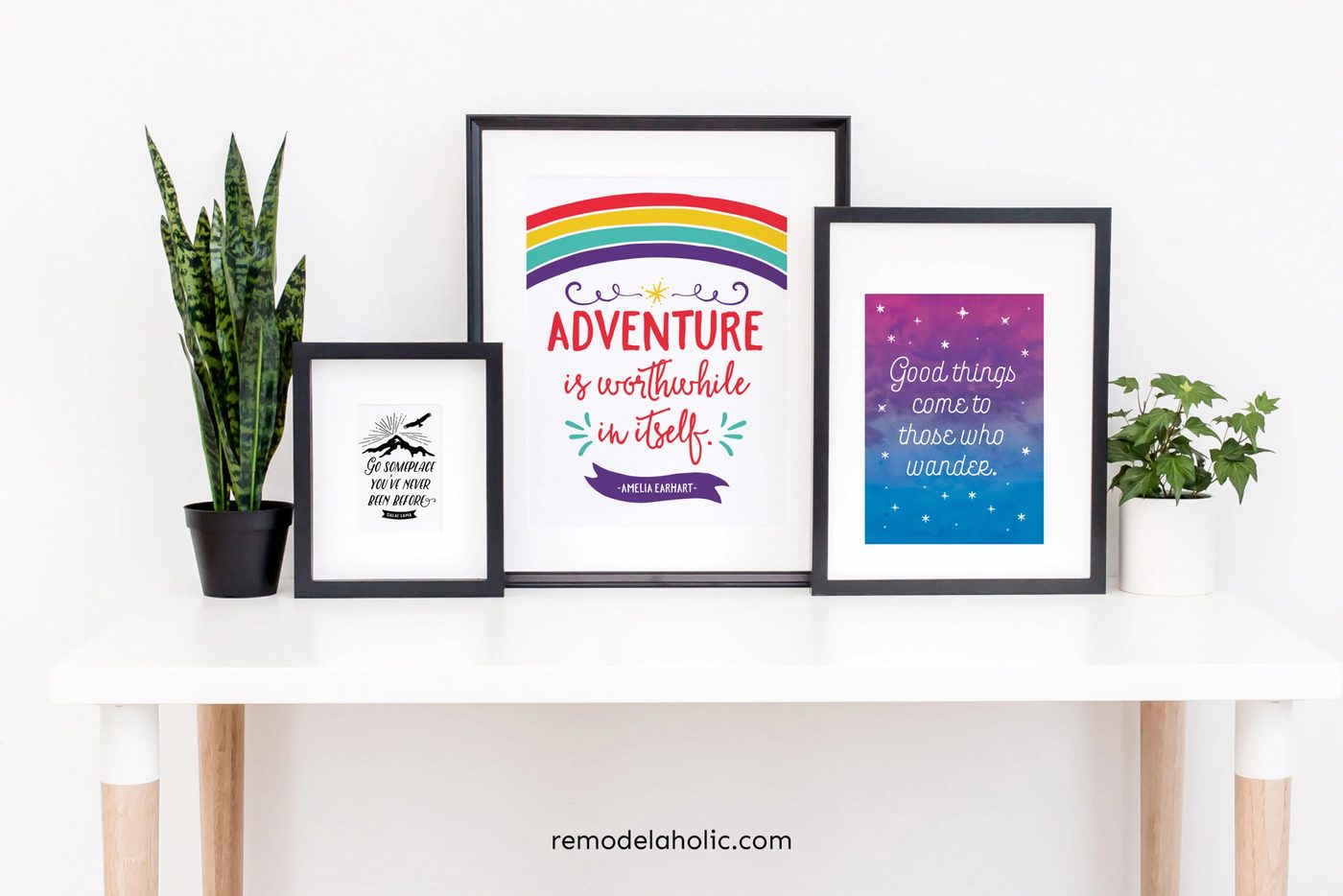 3 Free Ready-to-print Adventure Quotes for a Travel Gallery Wall
