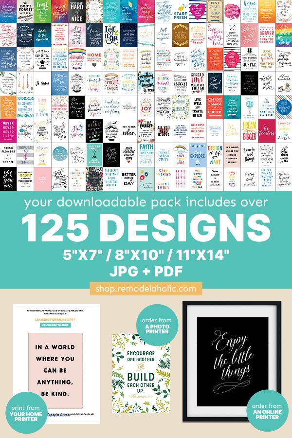 Inspirational Printable Wall Art Mega Bundle Over 125 Gallery Wall Printables, Bekob