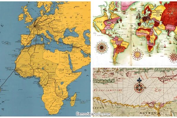 20 Free Vintage Map Ready-to-print Images