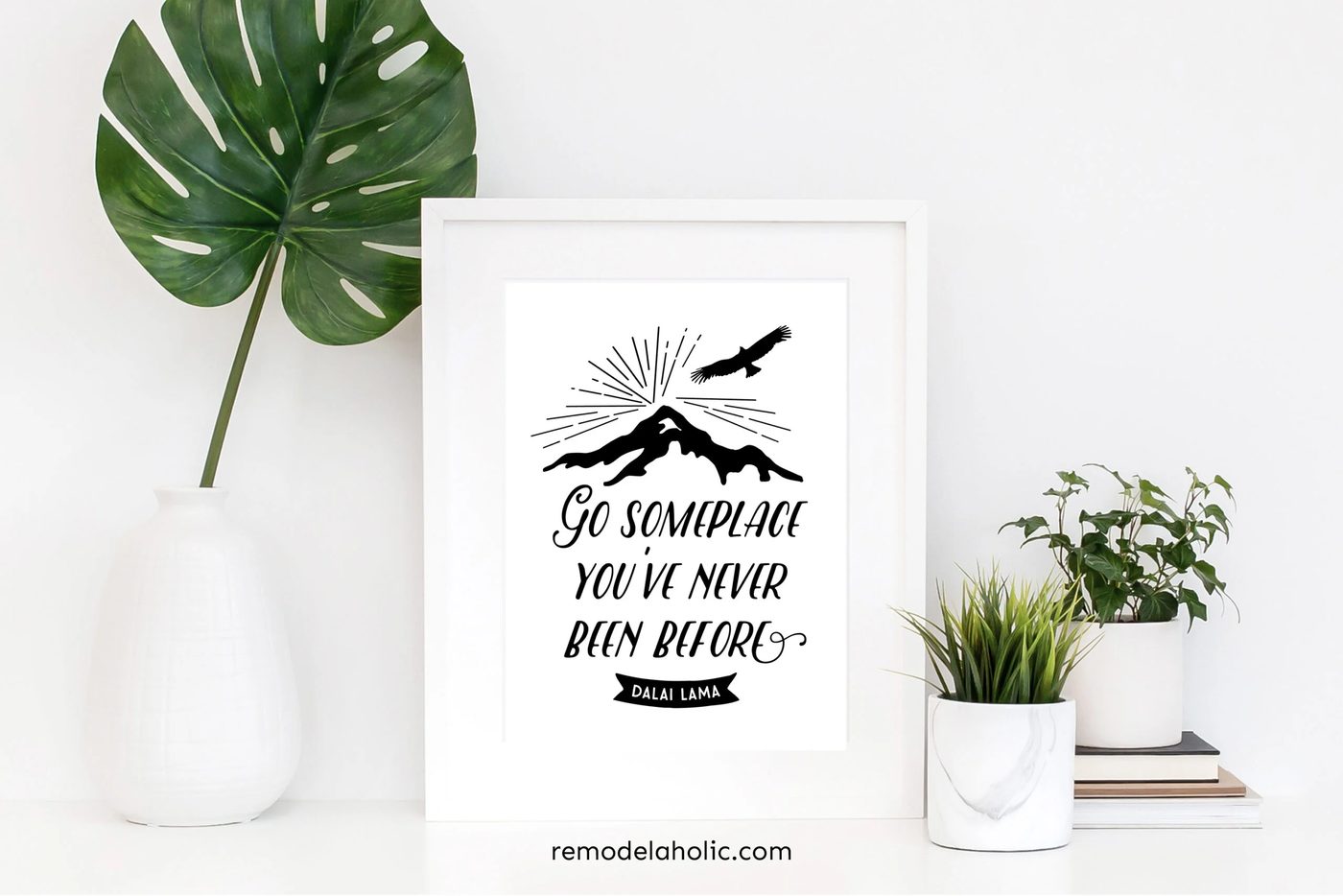 Free Printable Art Travel Gallery Wall Quotes Go Someplace You've Never Been Before Bekob