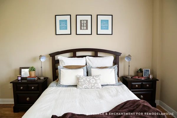 His and Hers master bedroom art printables with custom anniversary date art #Bekob