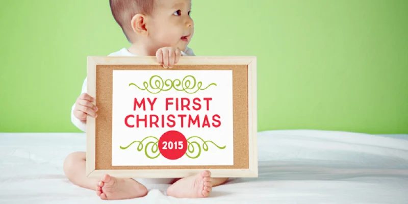Free Ready-to-print Baby’s First Holiday Signs