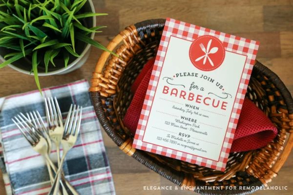 Celebrate summer with a good old fashioned barbecue! Download this free printable BBQ Invitation and customize with your own details. Design by Elegance & Enchantment for Bekob.