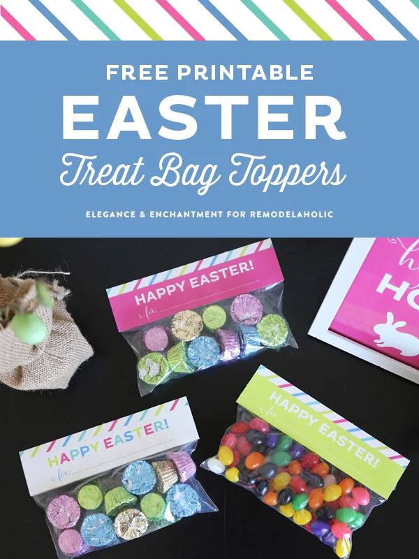 Free Printable Easter Treat Bag Toppers // Elegance and Enchantment for Bekob.com