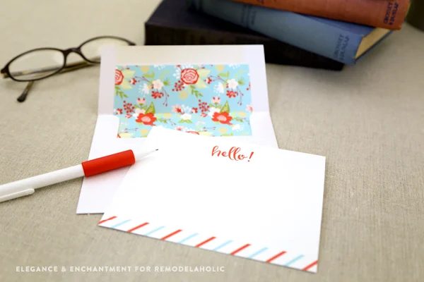 Free Printable Note Cards // Set of four colorful flat cards // Designed by Elegance & Enchantment for Bekob