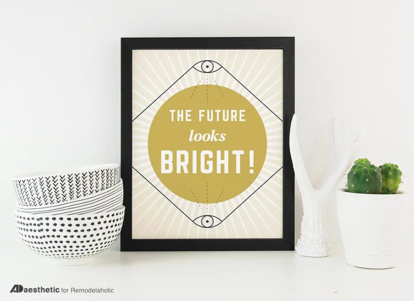Free Printable Graphic The Future Looks Bright AD Aesthetic For Bekob • Horizontal Copy