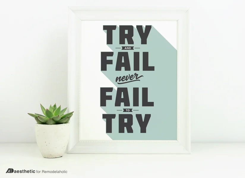 Free Printable Graphic Never Fail To Try AD Aesthetic For Bekob • Horizontal