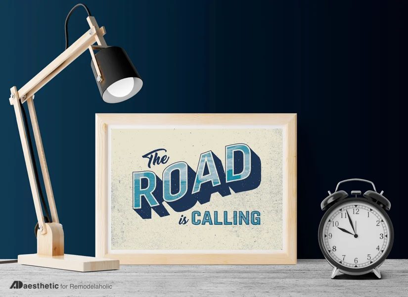 Free Printable Graphic The Road Is Calling AD Aesthetic For Bekob • Horizontal
