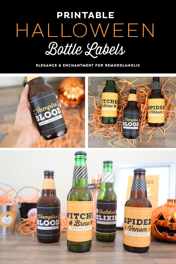 Halloween Party Printable Bottle Labels, Bekob