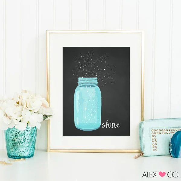 mason jar shine printable