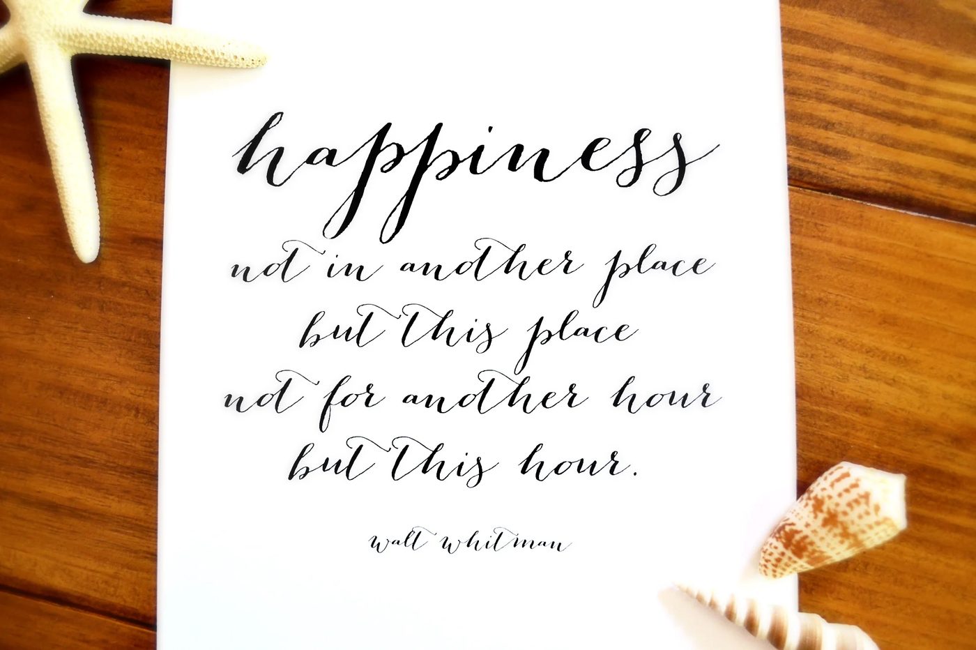 free printable Walt Whitman happiness quote
