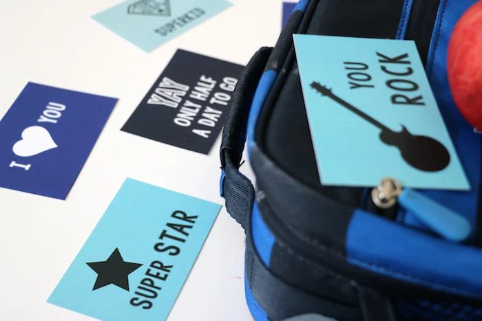 Cute printable lunch box notes, free printable from Bekob.com