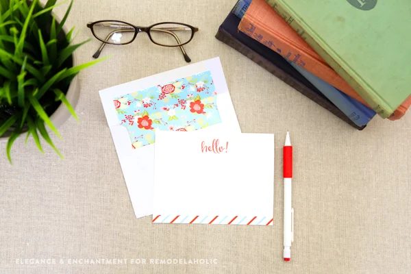 Free Printable Note Cards // Set of four colorful flat cards // Designed by Elegance & Enchantment for Bekob