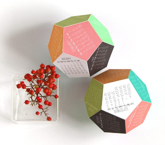 geometric 3D calendar free printable, A piece of rainbow