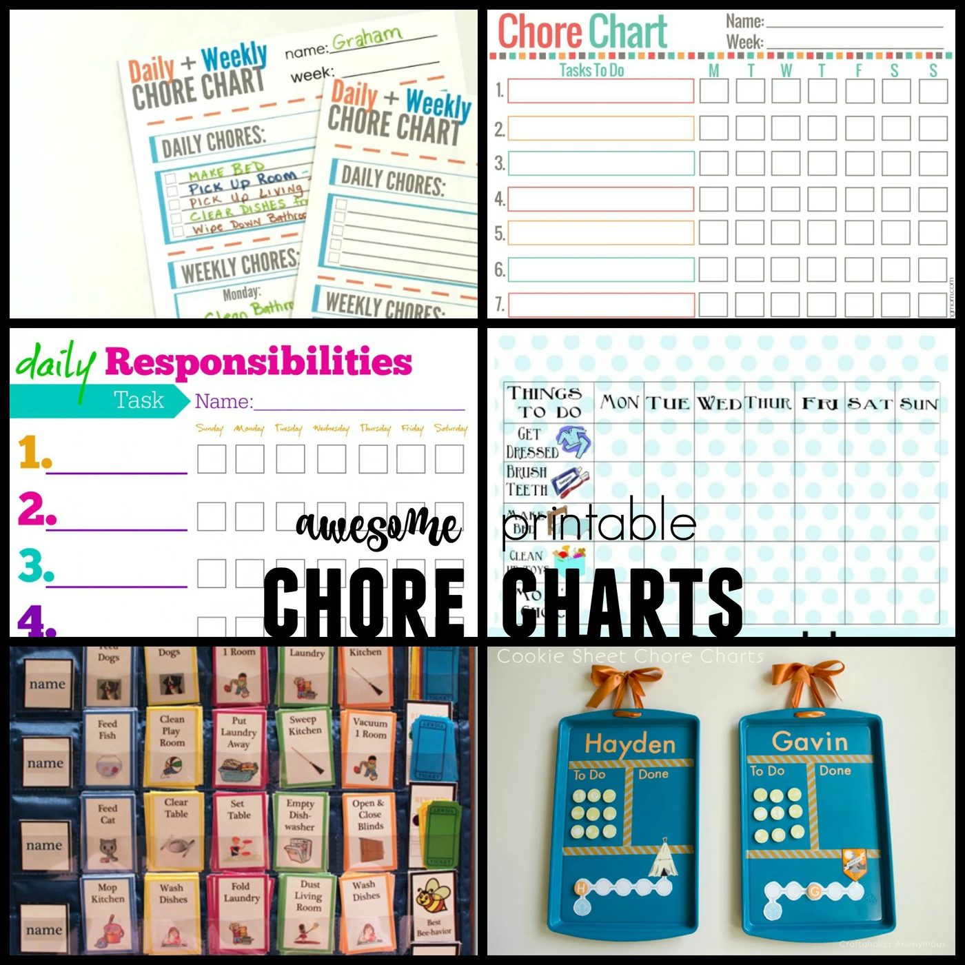 Best printable chore charts for kids and families @Bekob