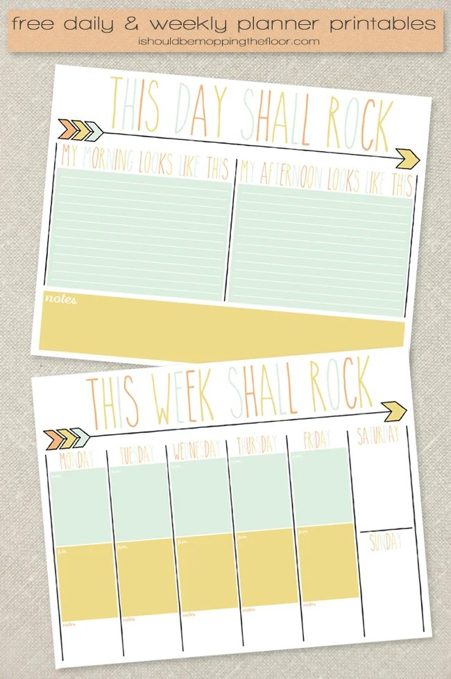 to do this week, planning printable, I Should Be Mopping The Floor