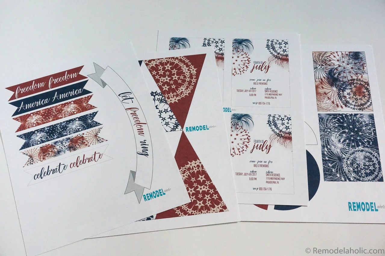 Free Printable Patriotic Party Pack Instructions via Bekob.com